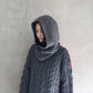 RIBED KNIT HOOD【25AW】