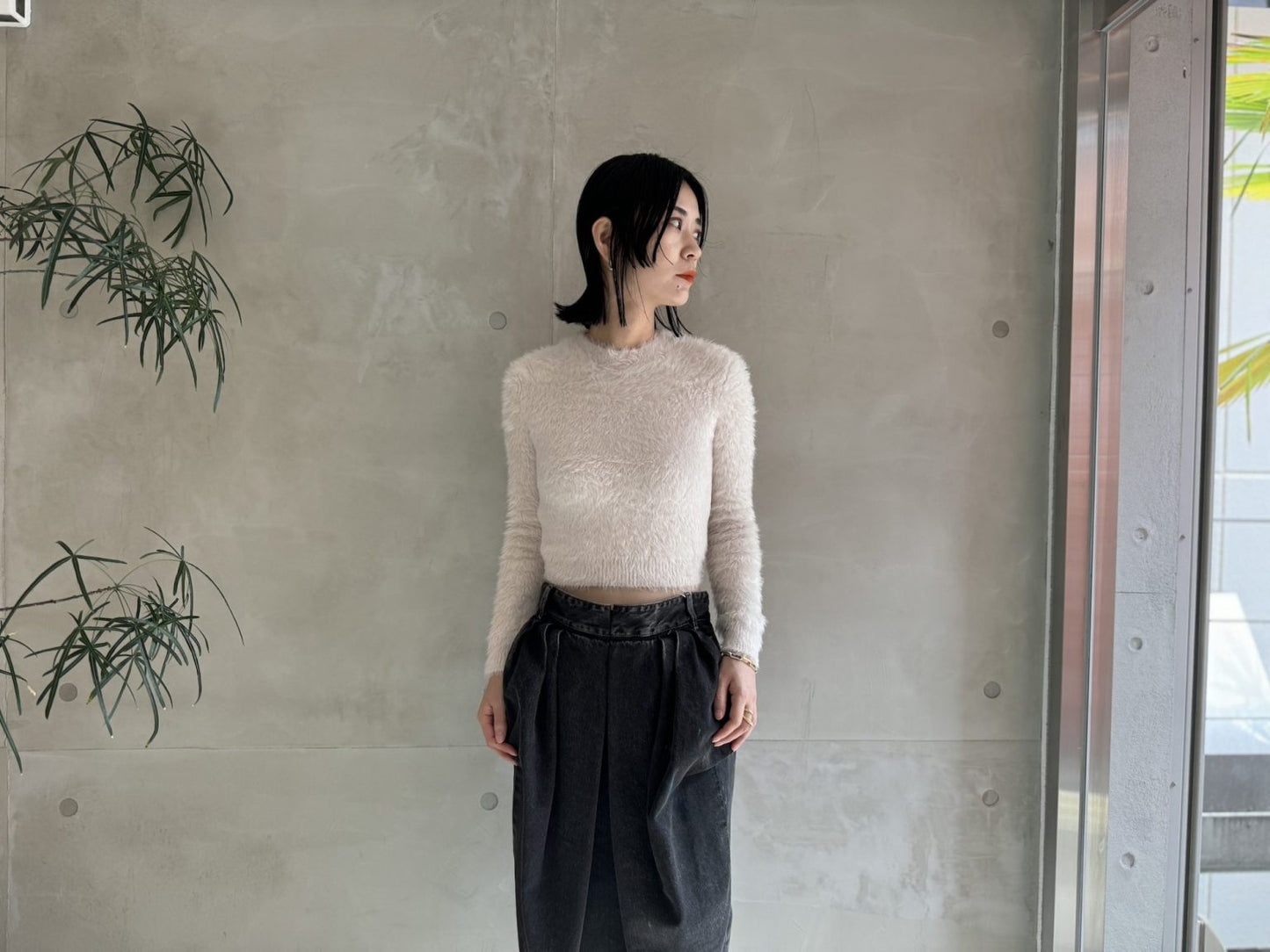 Knotted Shrunk Sweater【24AW】