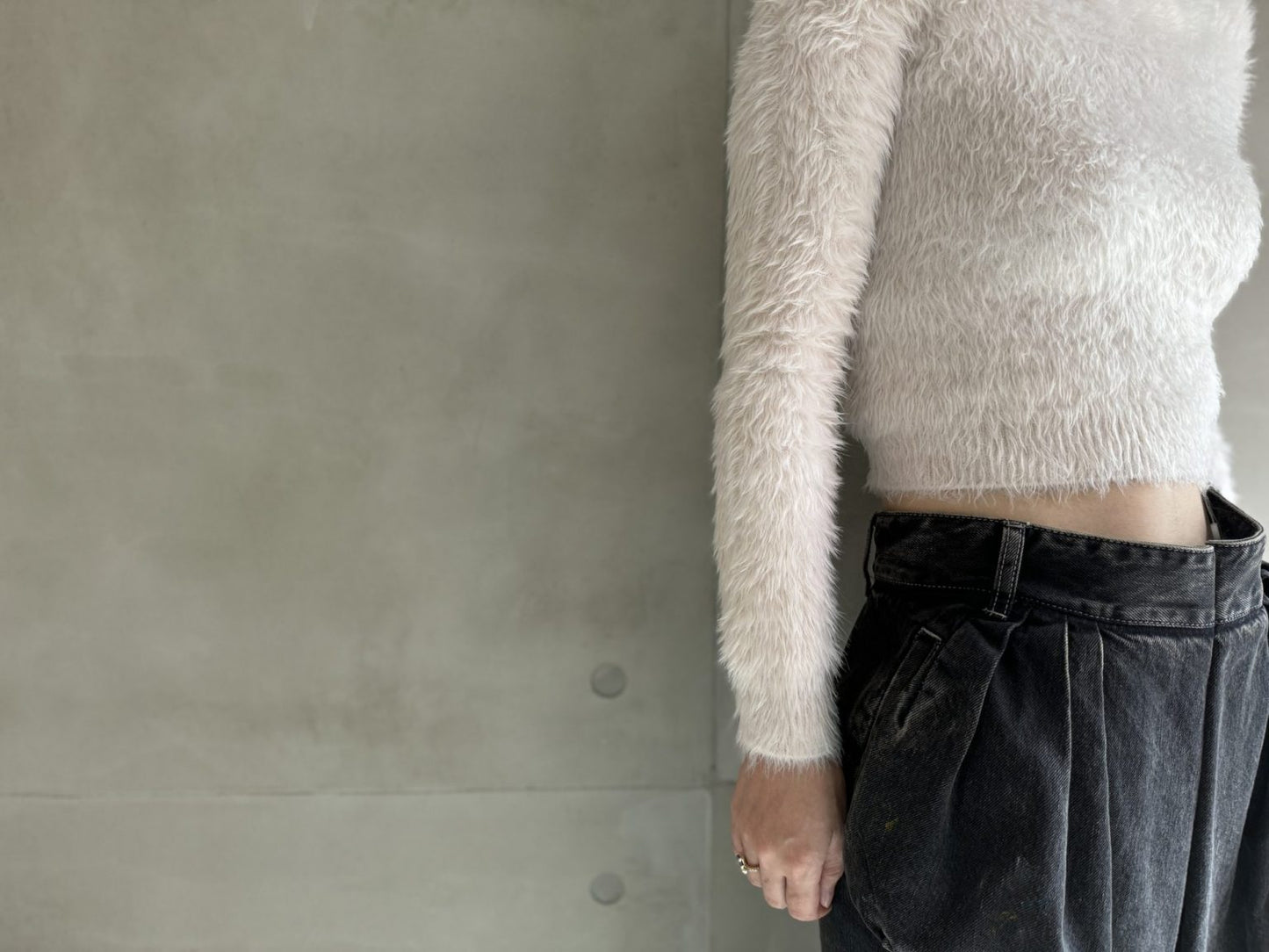 Knotted Shrunk Sweater【24AW】