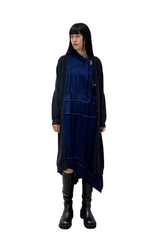 フロントポケットロングカーディガン