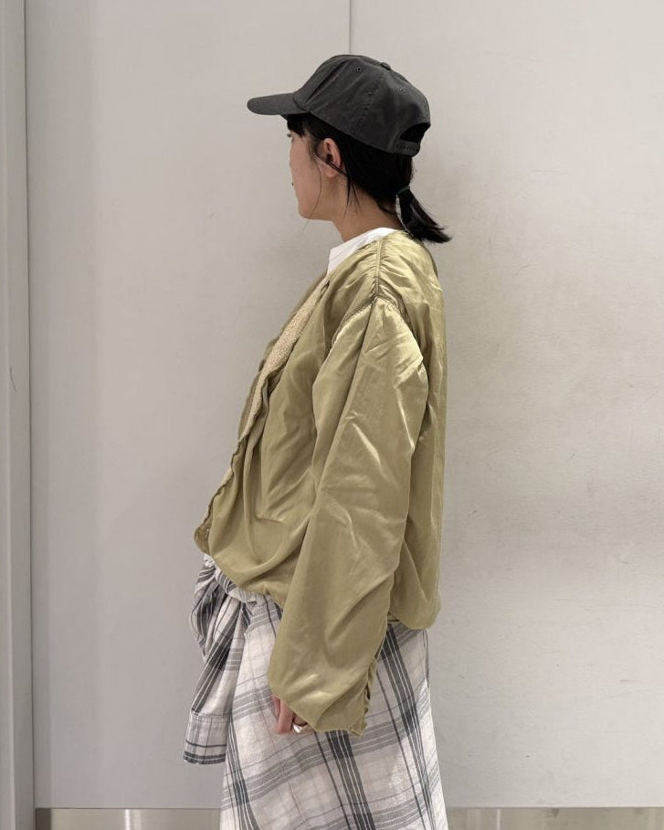 SILKY SHIRRING VOLUME BOMBER