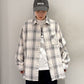 DISTRESSED PLAID SHIRT