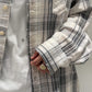 DISTRESSED PLAID SHIRT