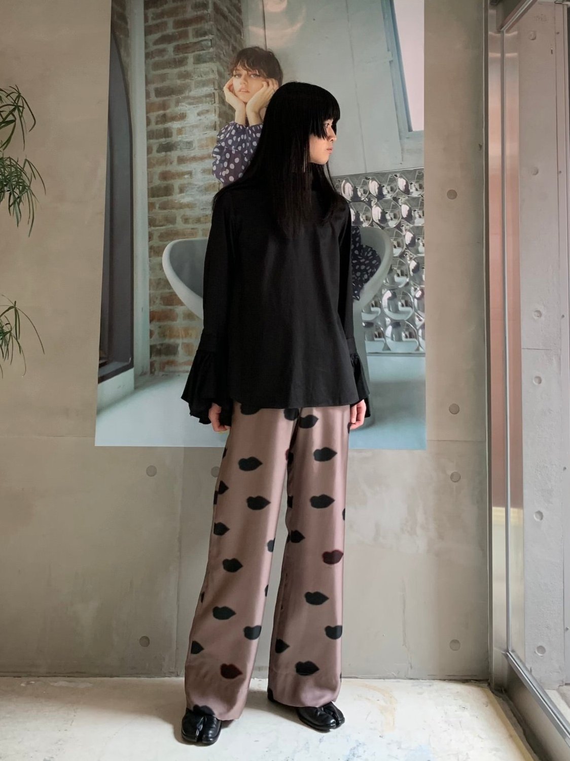 LIPS PRINT PAJAMA TROUSERS【24AW】