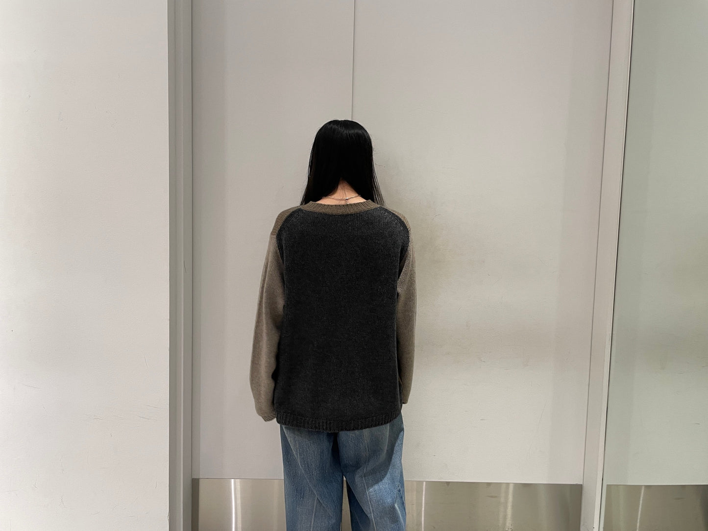 クルーネックマルチカラーニット【24AW】