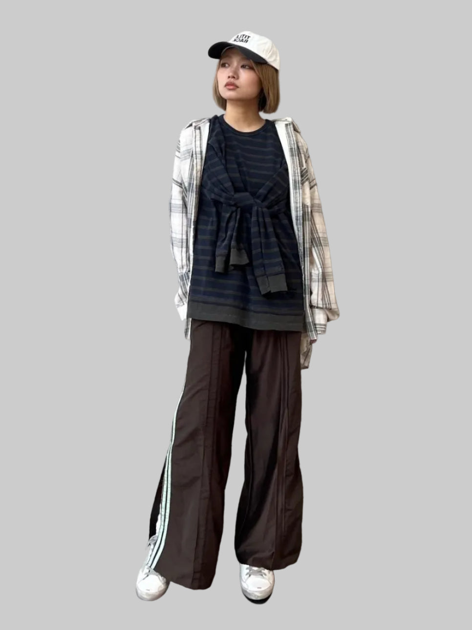 LAYERED HEM STRIPE LONG SLEEVE