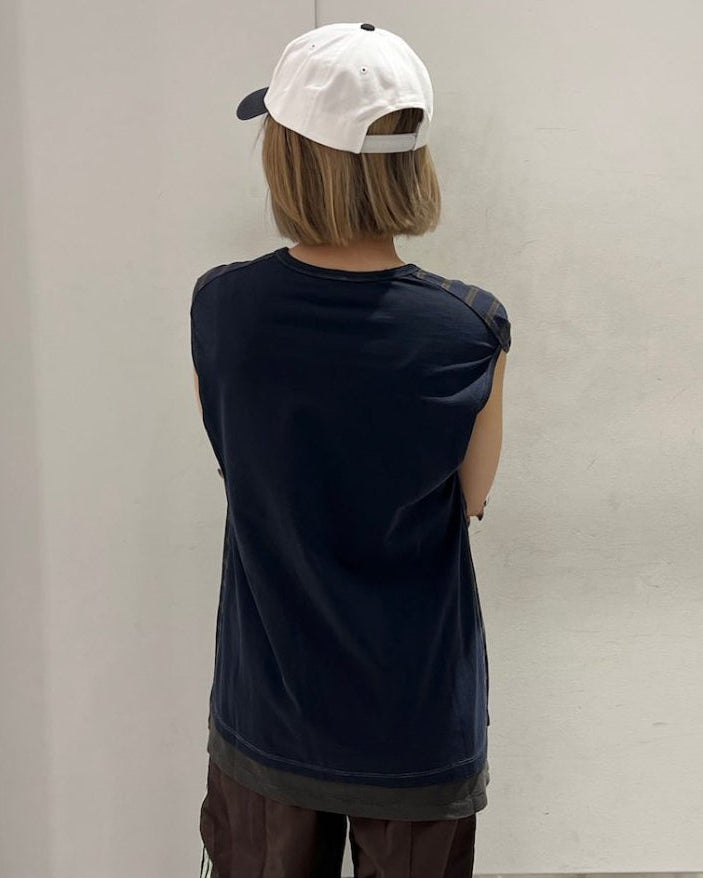 LAYERED HEM STRIPE LONG SLEEVE