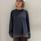 LAYERED HEM STRIPE LONG SLEEVE