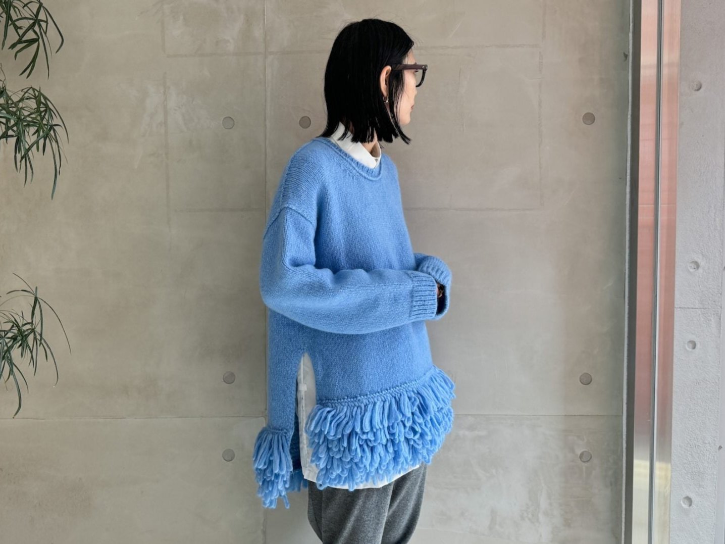 FRINGE DETAILED OVERSIZE JUMPER【24AW】