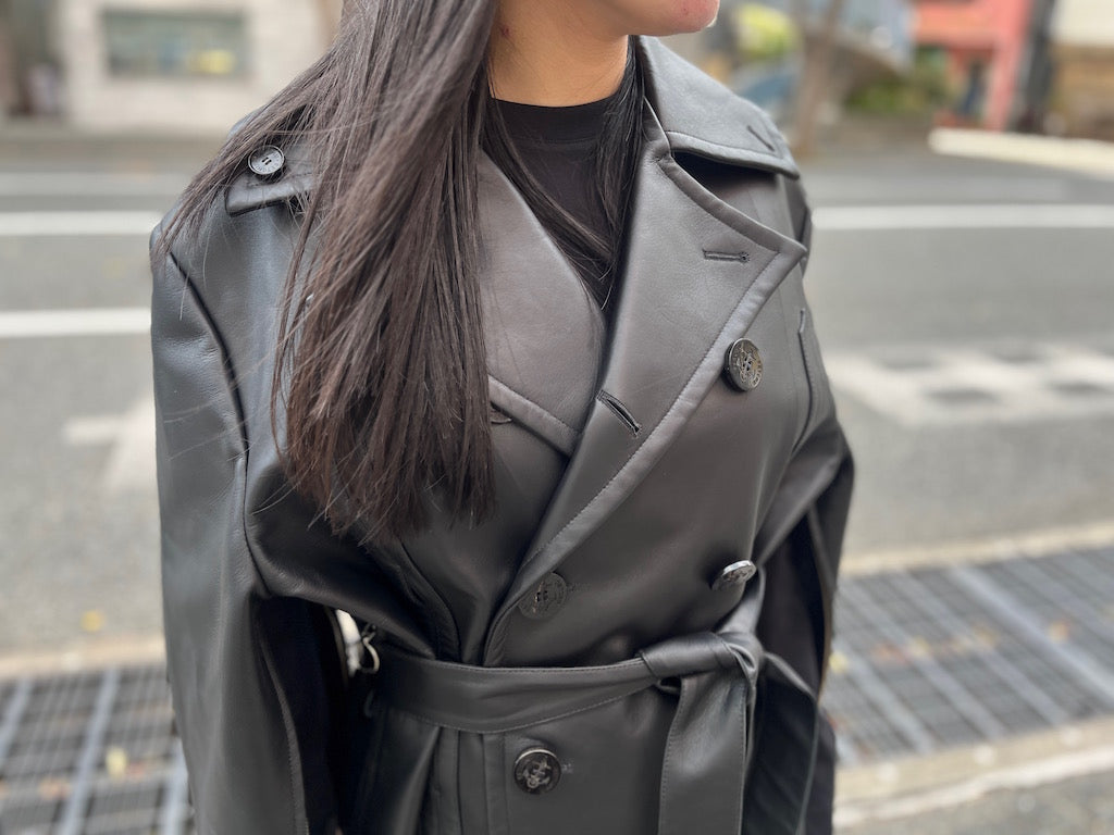 ORIGAMI PEACOAT LEATHER（UNISEX）