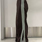 MIXED PANEL SLIT TRACK PANTS
