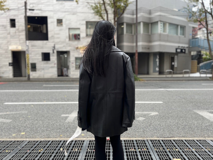 ORIGAMI PEACOAT LEATHER（UNISEX）