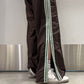 MIXED PANEL SLIT TRACK PANTS
