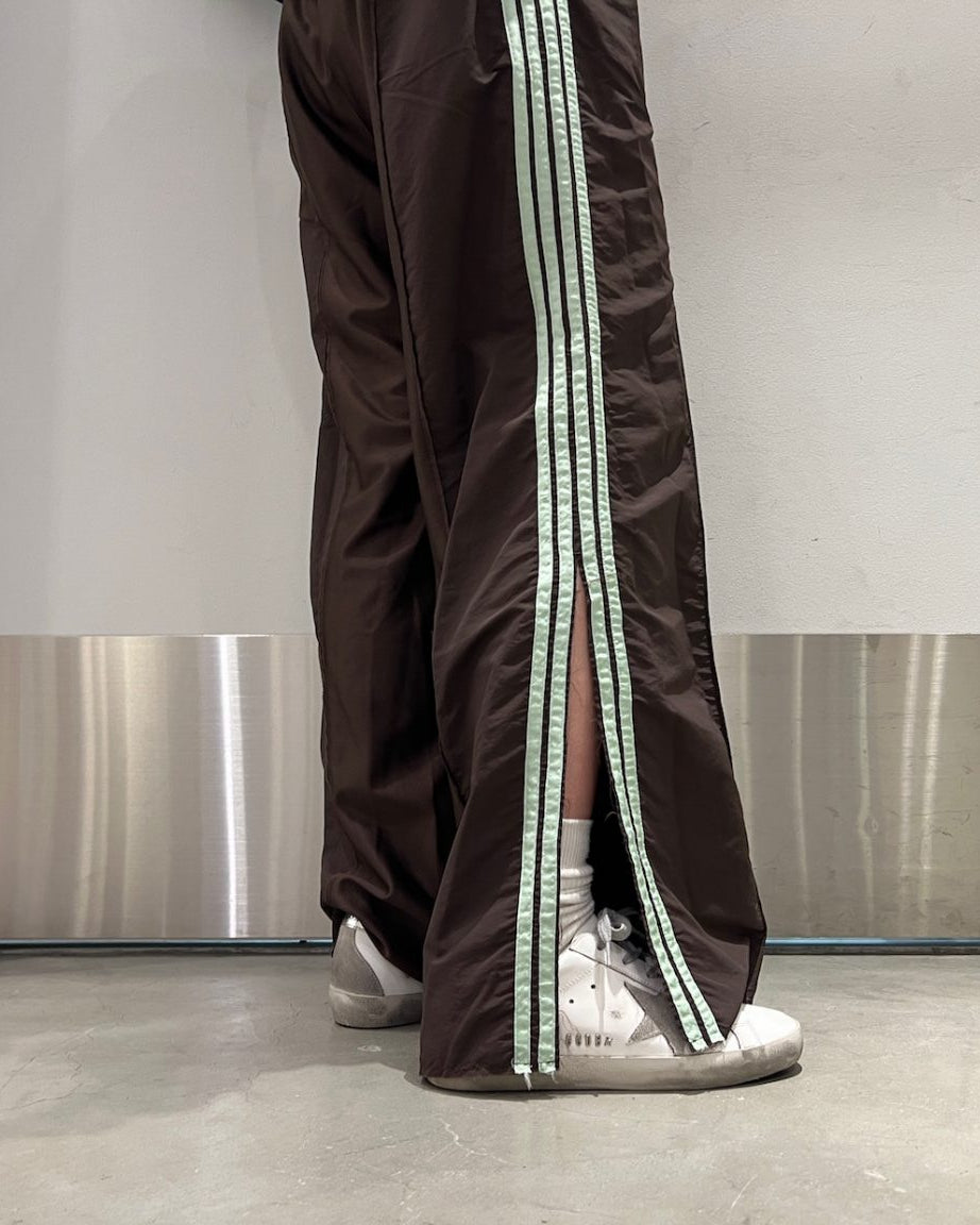 MIXED PANEL SLIT TRACK PANTS