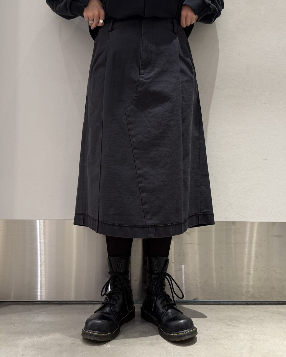 PLEATED COTTON SKIRT