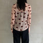 PUSSY BOW LIPS PRINT SHIRT【24AW】