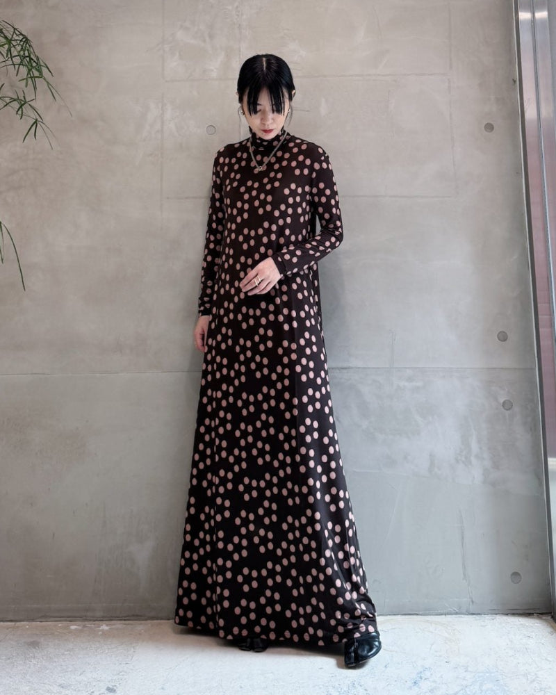 ハイネックロングワンピース