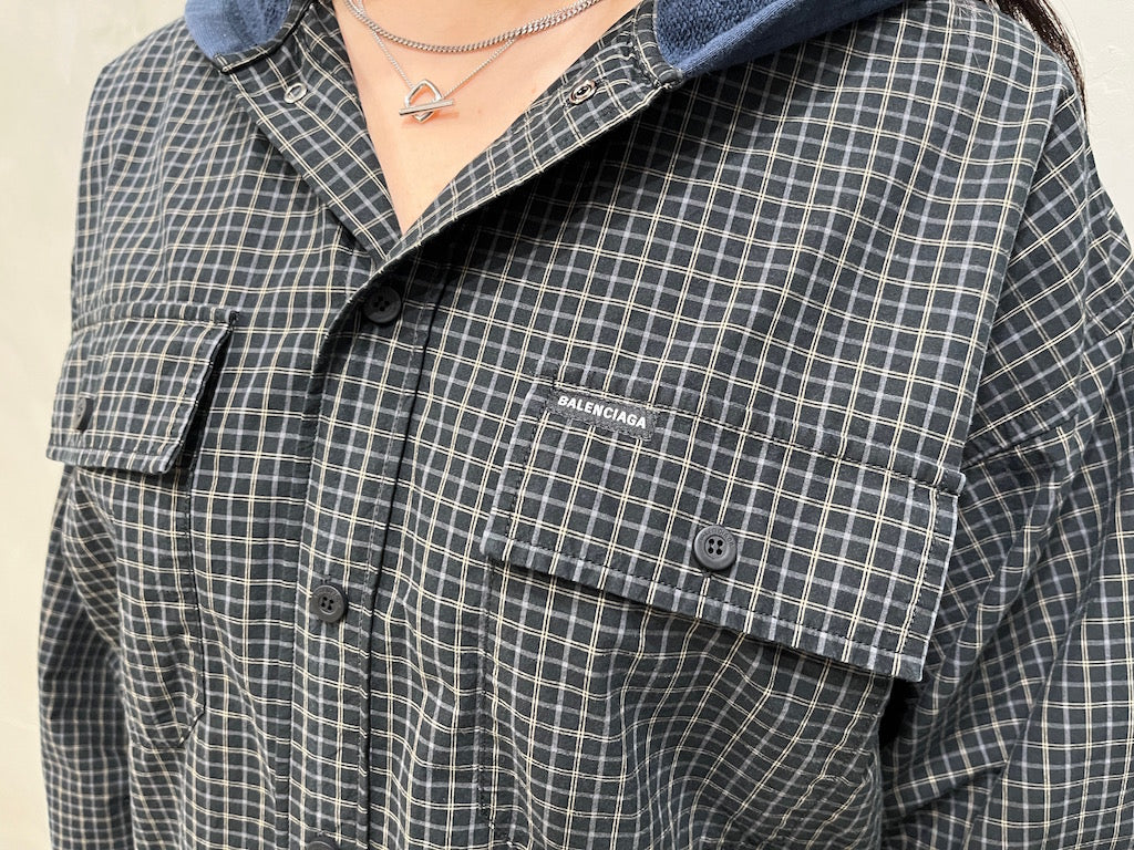 Cut-Up Hooded Shirt（UNISEX）