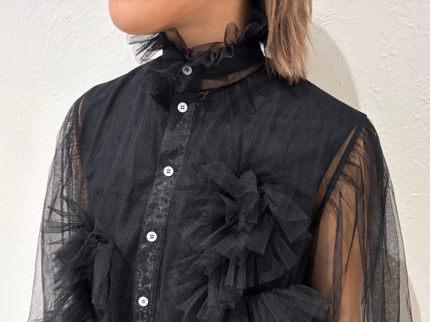 Ruffle Tulle Shirt【24AW】