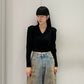 RIB TUCKED SHOULDER SWEATER【24AW】