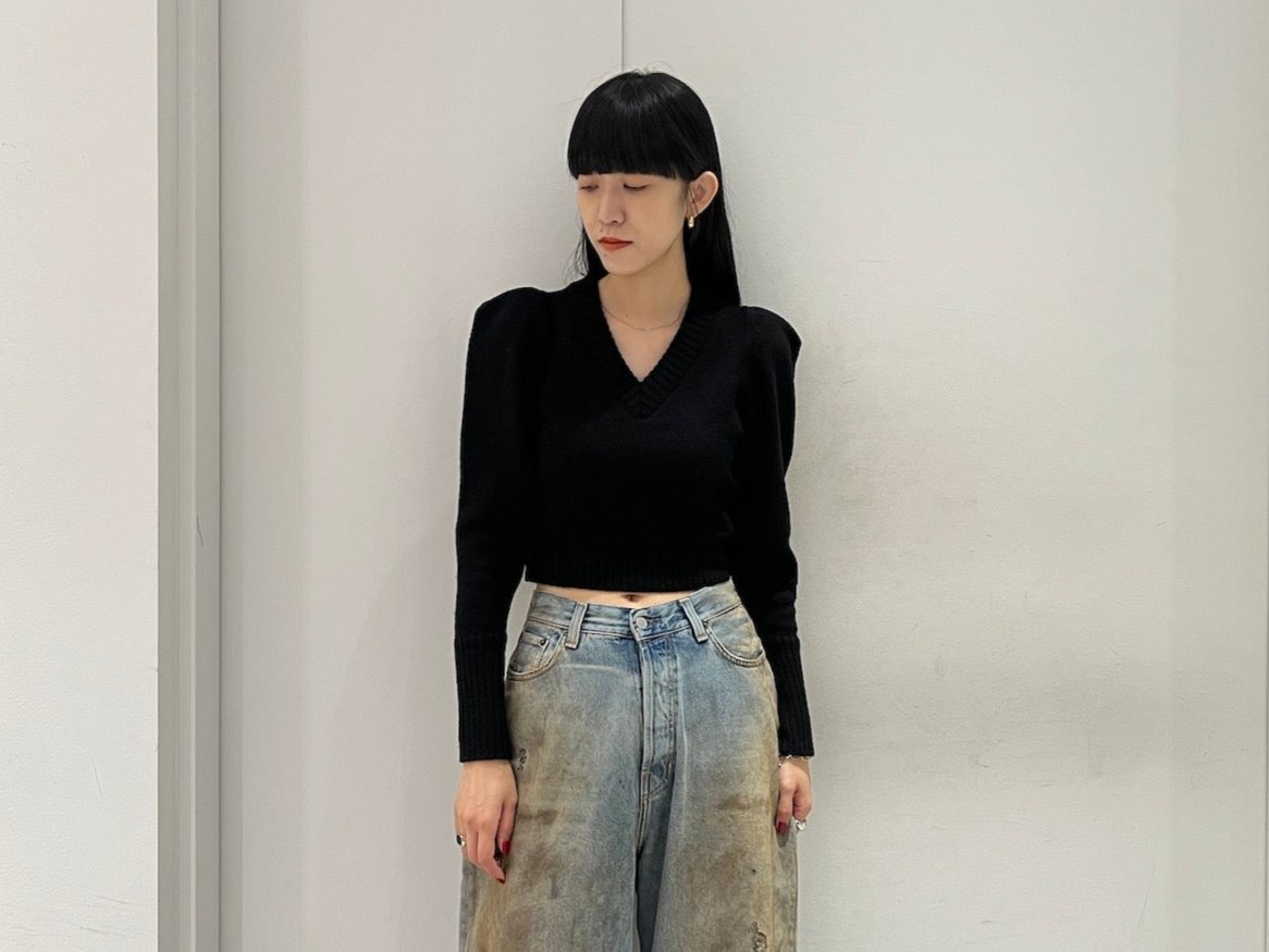 RIB TUCKED SHOULDER SWEATER【24AW】