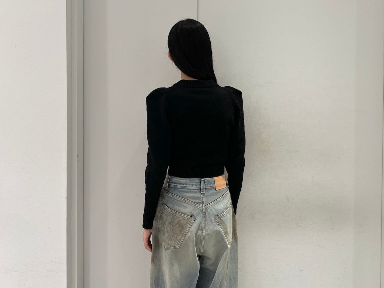 RIB TUCKED SHOULDER SWEATER【24AW】