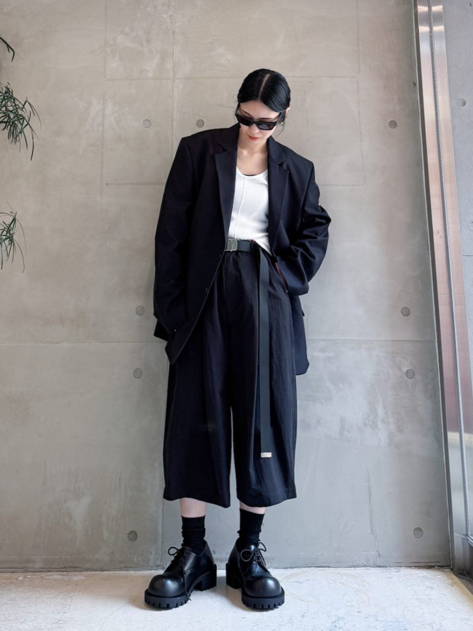 BELTED HALF PANTS　/　BLACK【25SS】