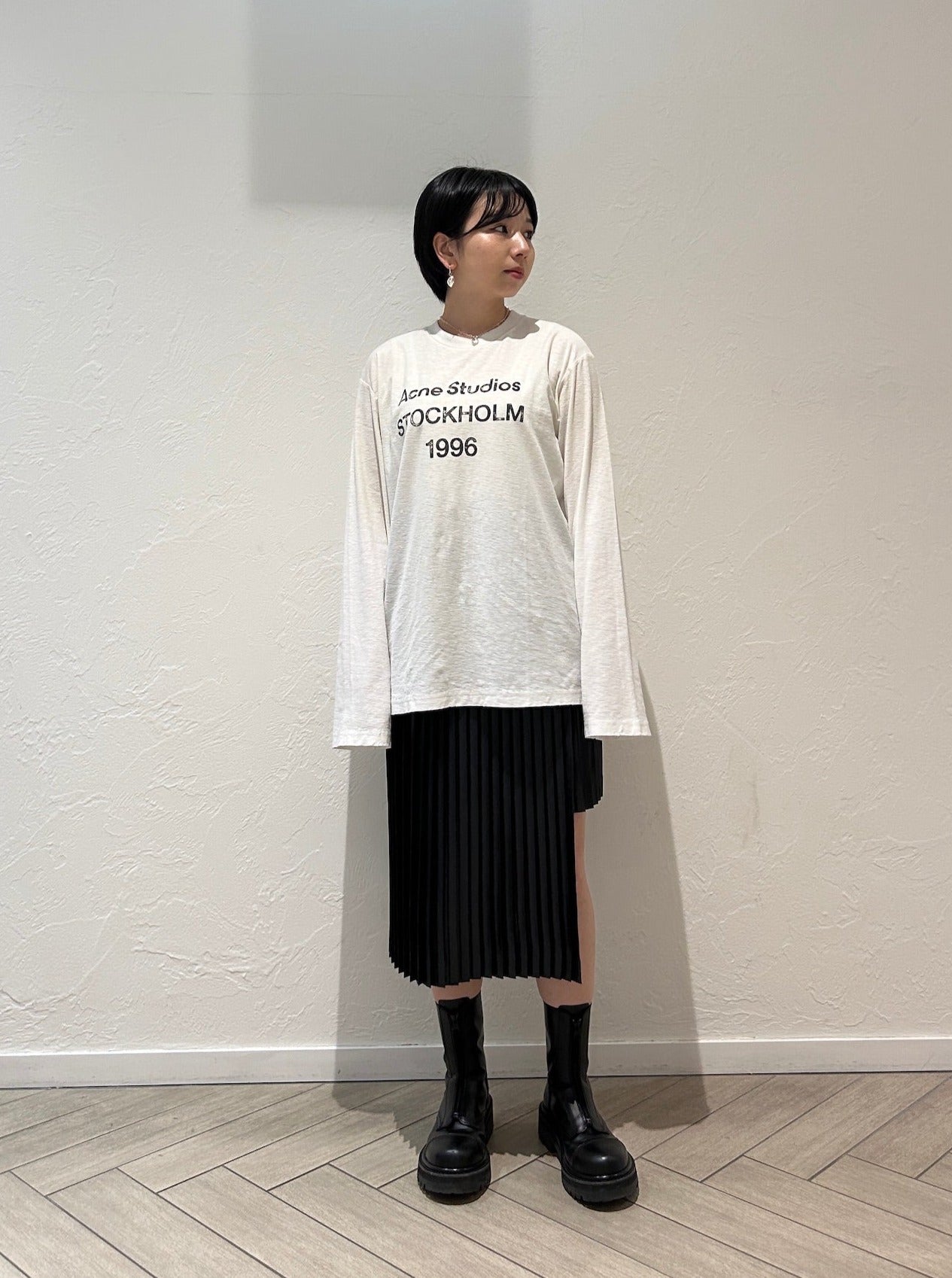 LETHER SATIN スカート【23AW】