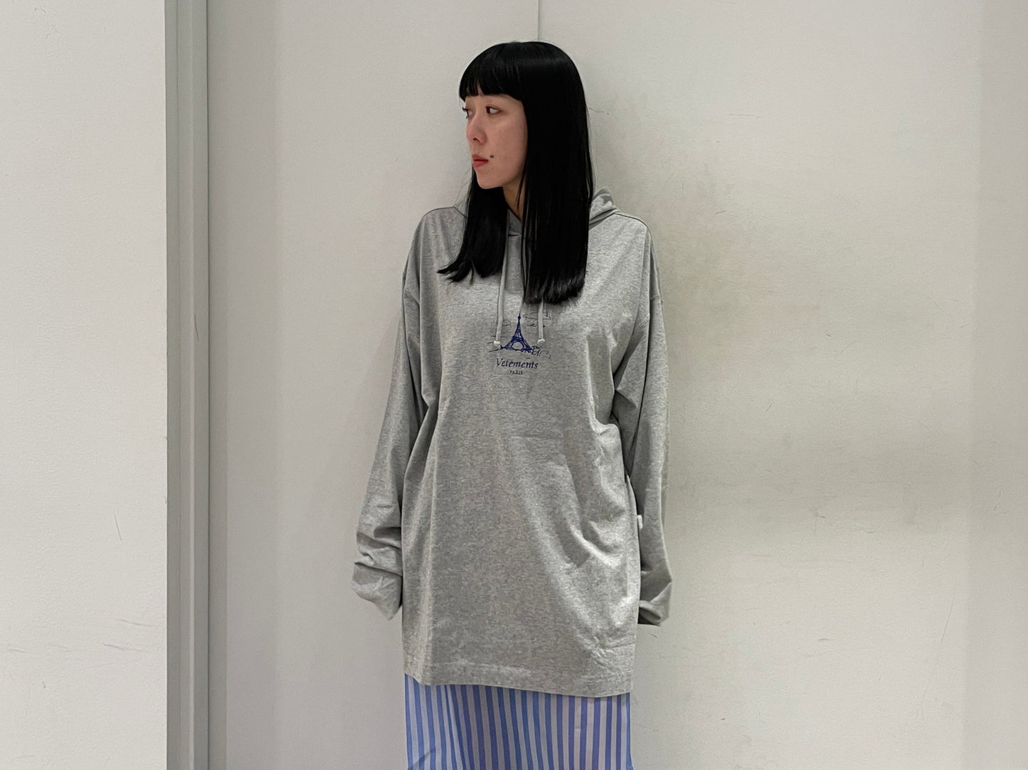 SCRIBBLED PARIS JERSEY HOODIE【25SS】