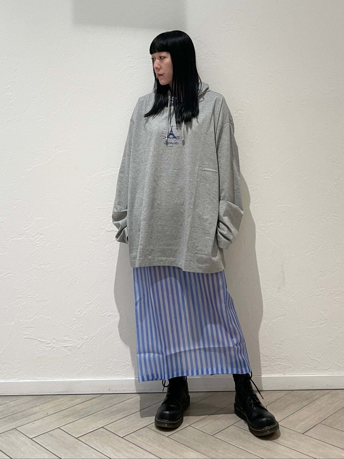 SCRIBBLED PARIS JERSEY HOODIE【25SS】