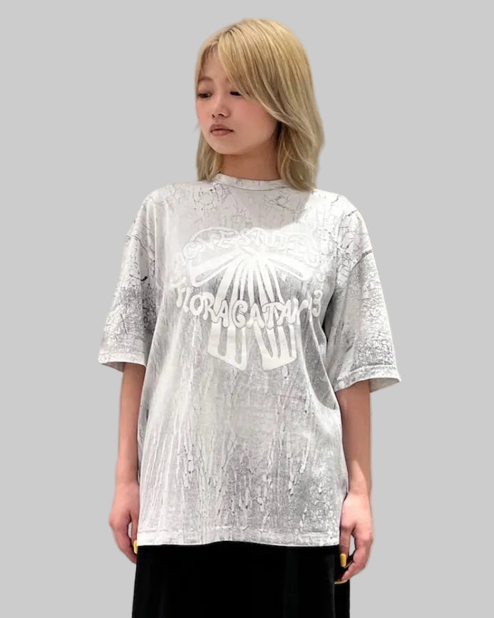 アクネストゥディオス　ディストレストTシャツ　ロゴ刺繍　ダメージフェード加工 Acne Studios（アクネストゥディオズ）｜Tシャツ｜[正規取扱店