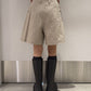 zipper patch short pants