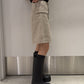 zipper patch short pants