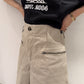 zipper patch short pants