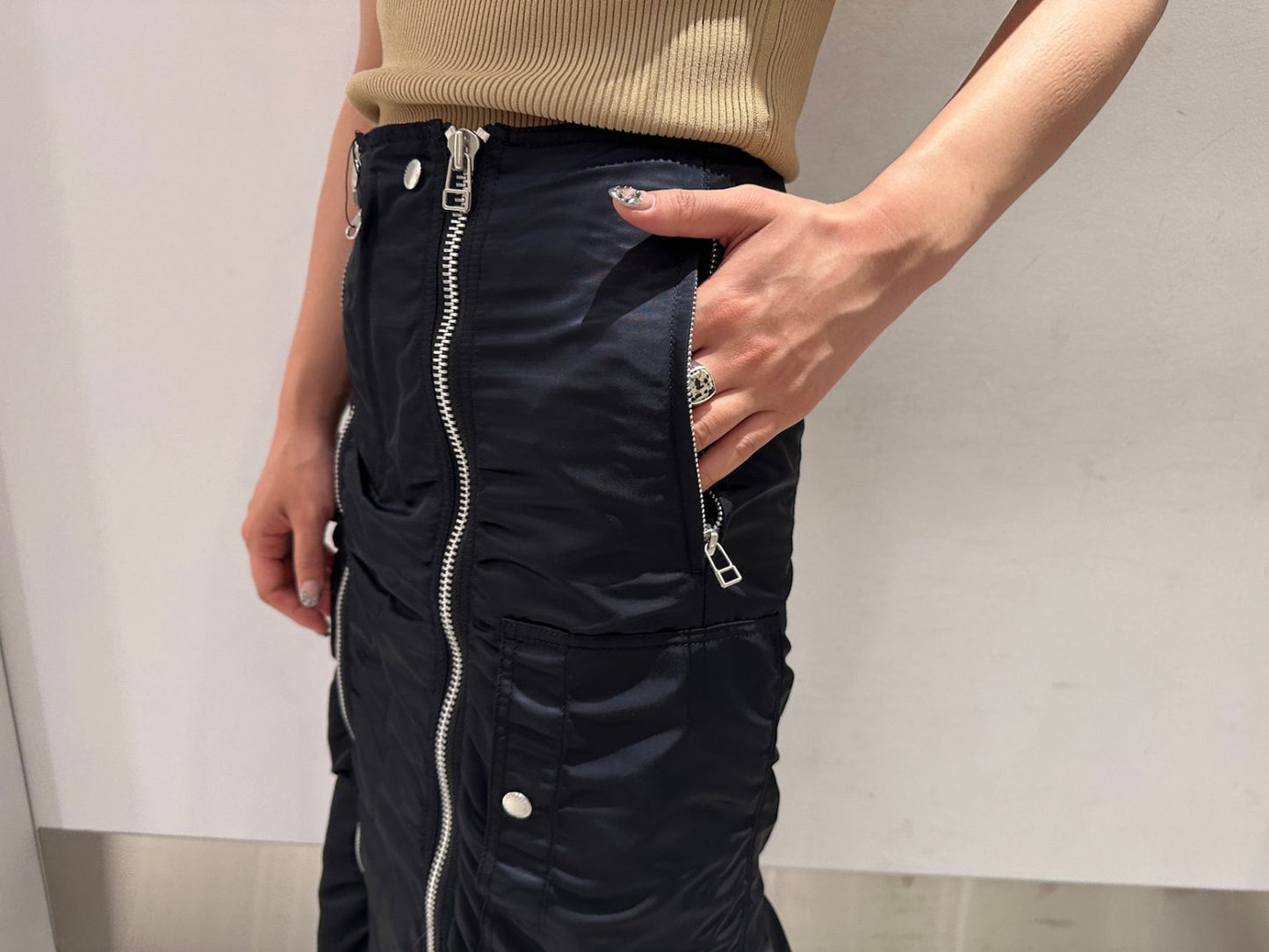 NYLON BOMBER SKIRT【24AW】