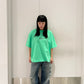 OVAL LOGO CROPPED BOXY T-SHIRT【25SS】