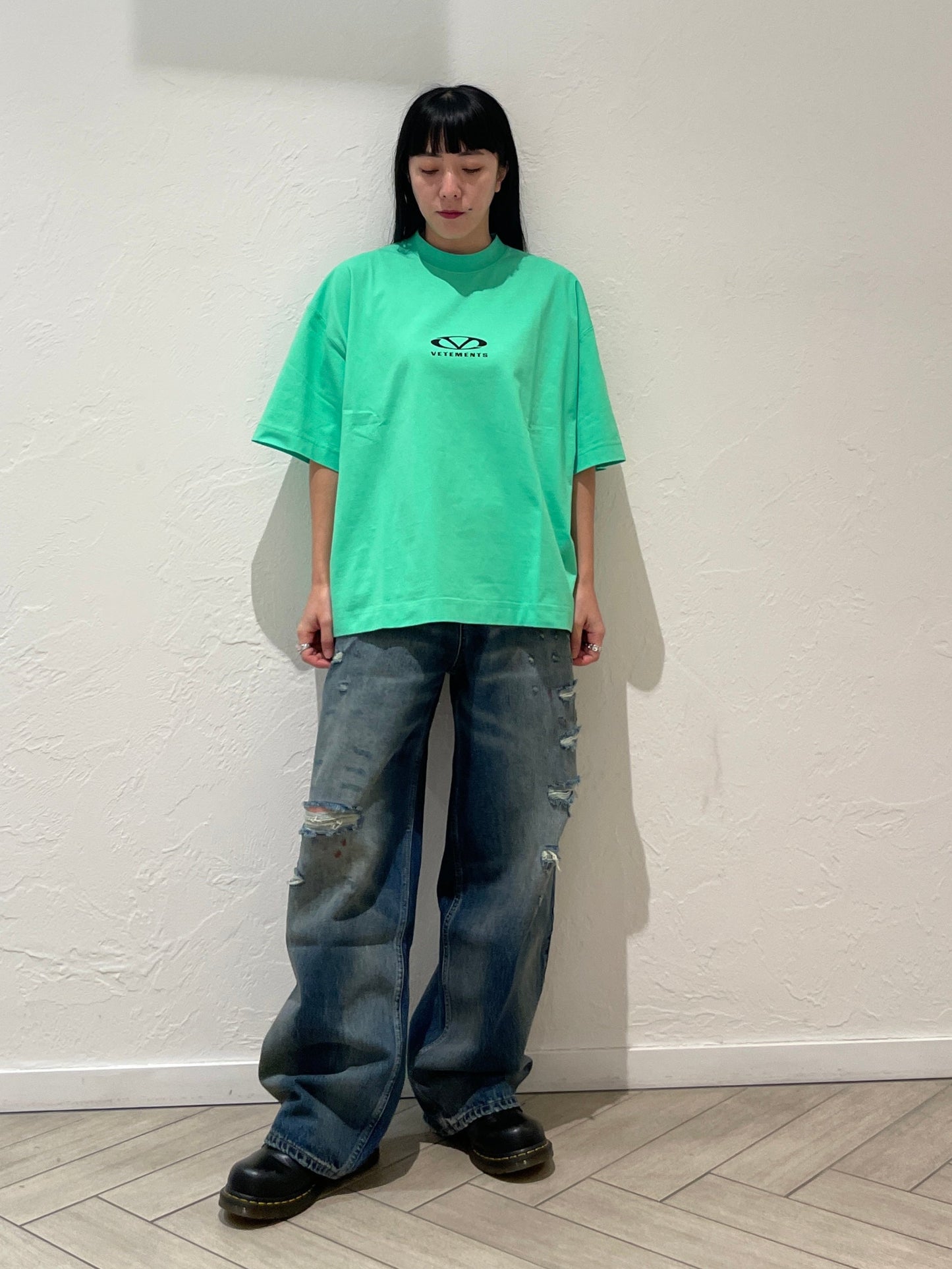 OVAL LOGO CROPPED BOXY T-SHIRT【25SS】