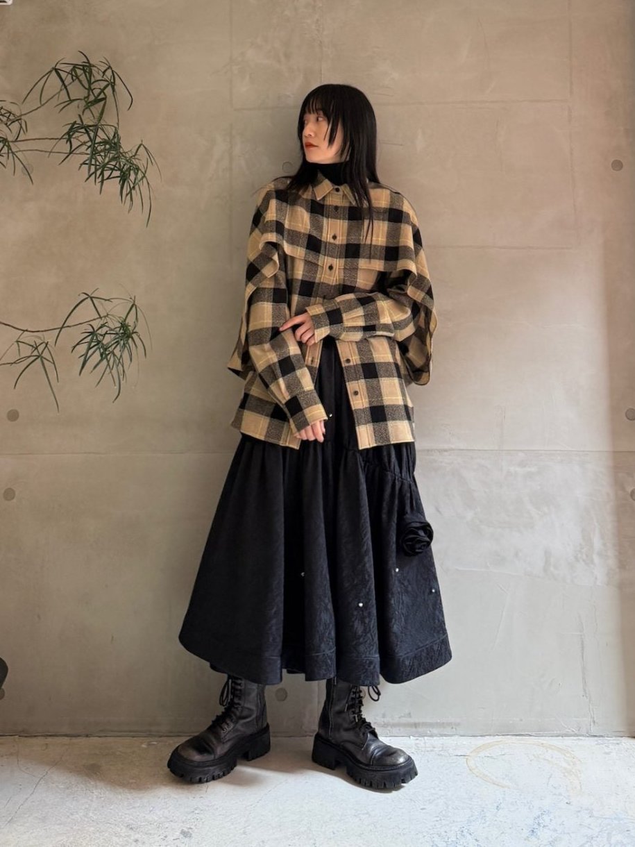 CHECK CAPE SHIRT【24AW】