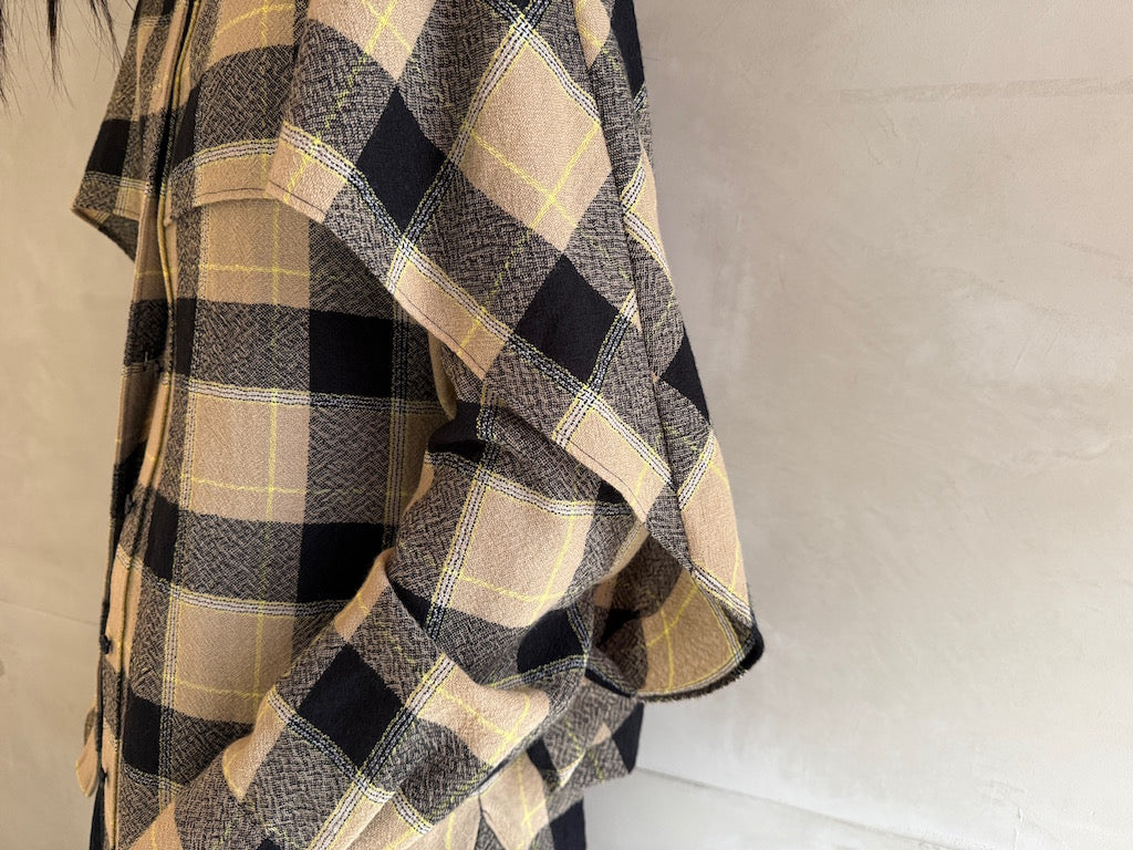 CHECK CAPE SHIRT【24AW】