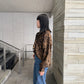 LEOPARD SCARF BLOUSE