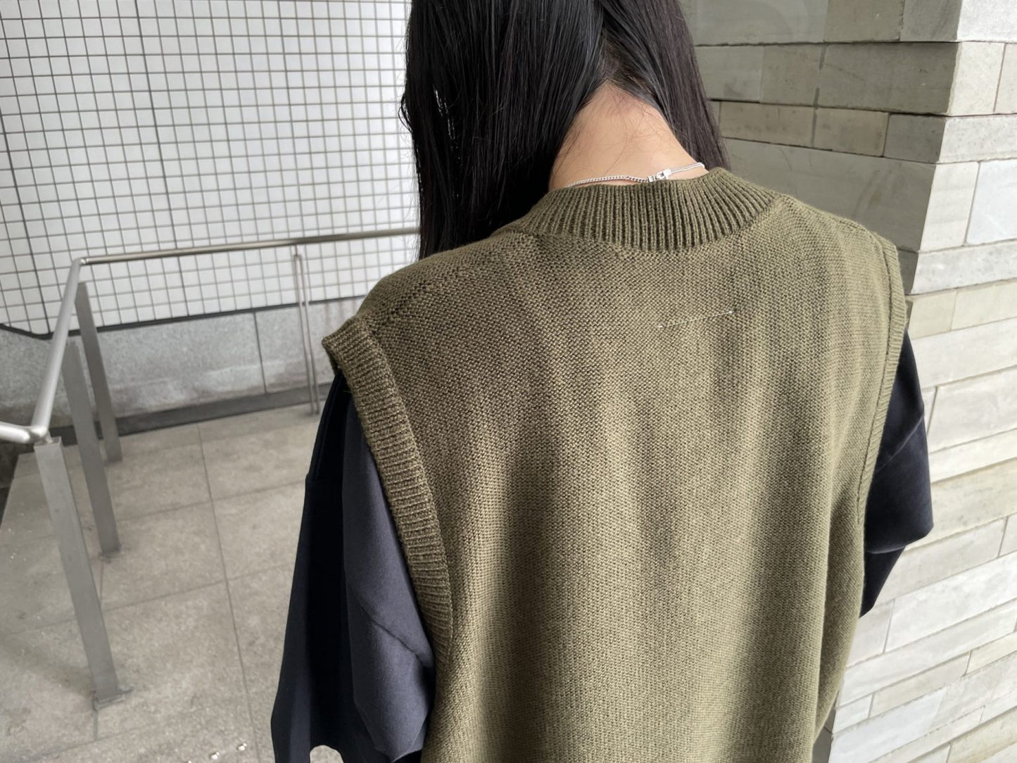 ダメージVネックミニドレス【24AW】