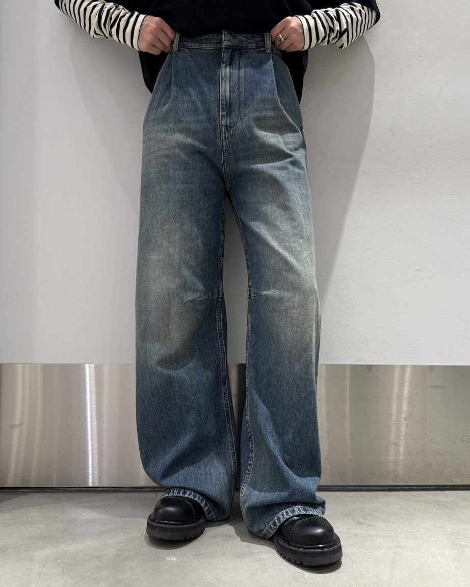 ワイドレッグデニムパンツ