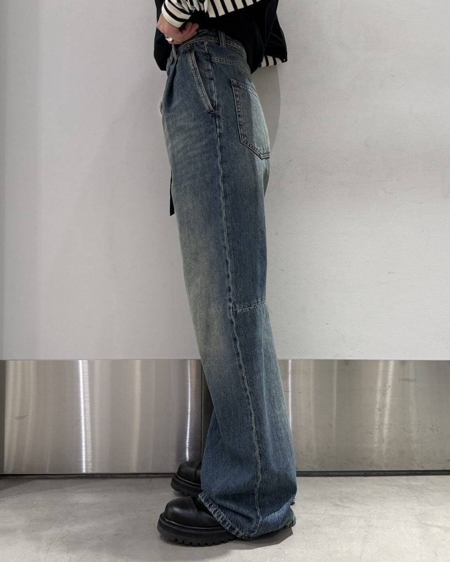 ワイドレッグデニムパンツ