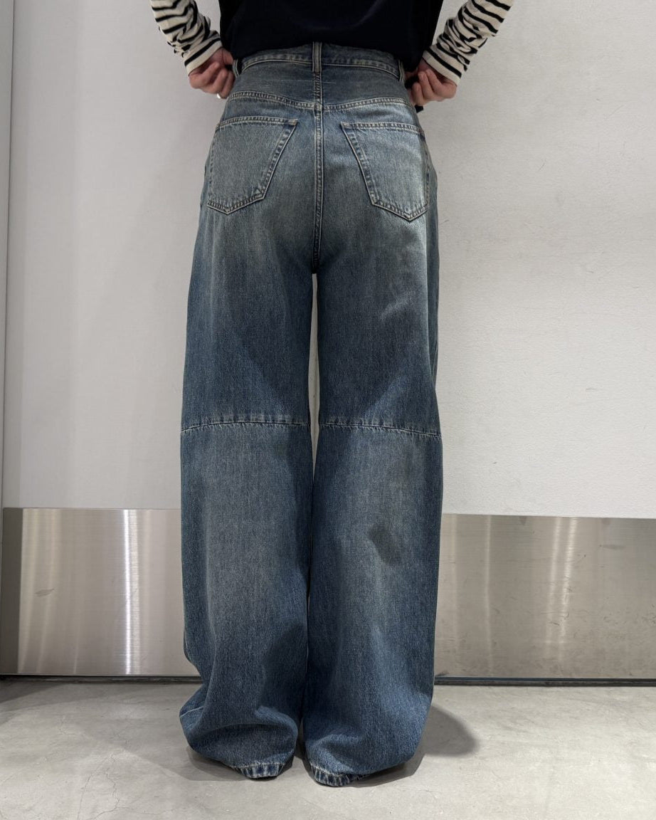 ワイドレッグデニムパンツ