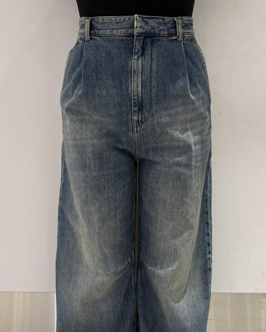 ワイドレッグデニムパンツ