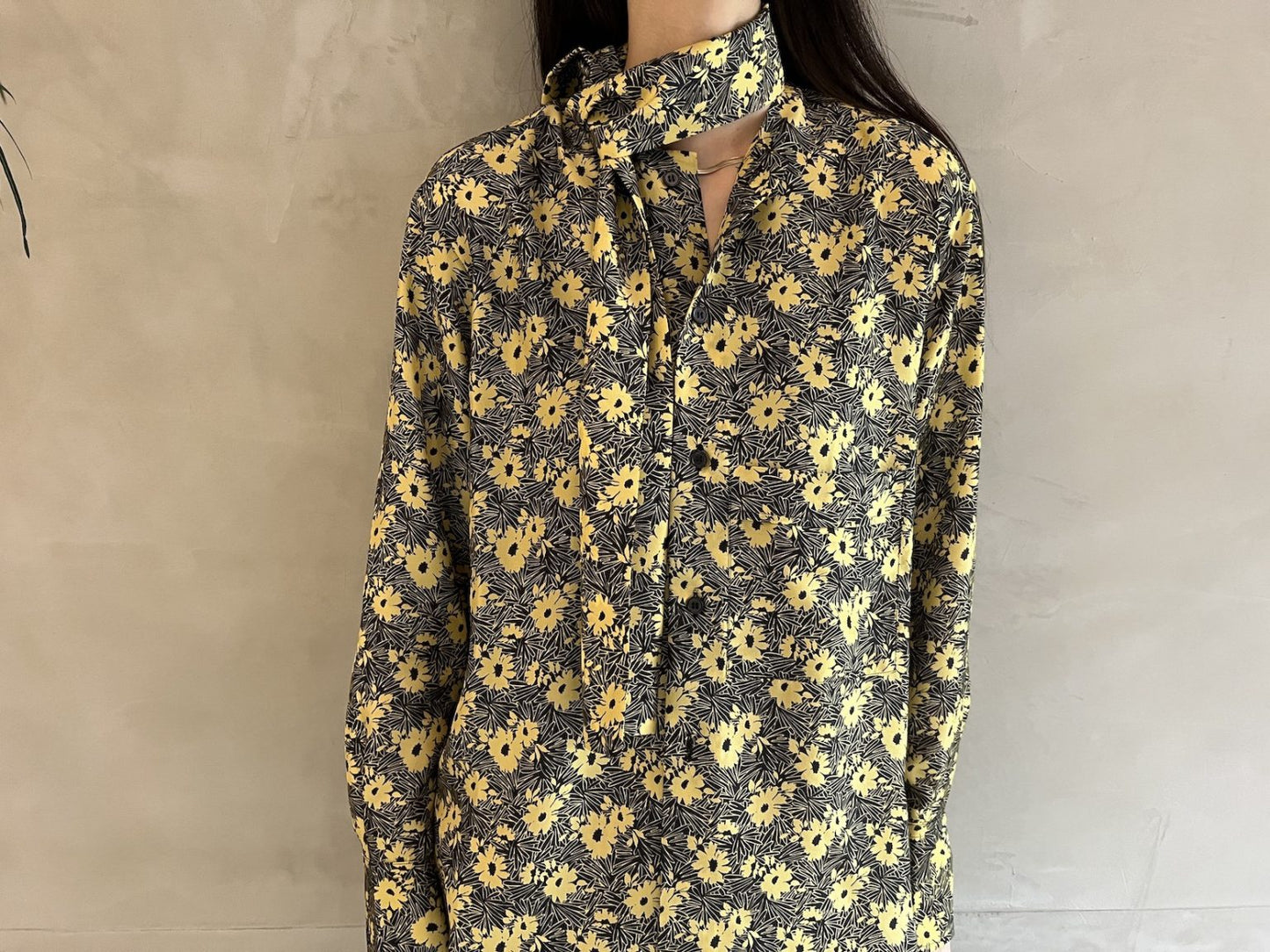 FLOWER PRINT BOW BLOUSE【24AW】