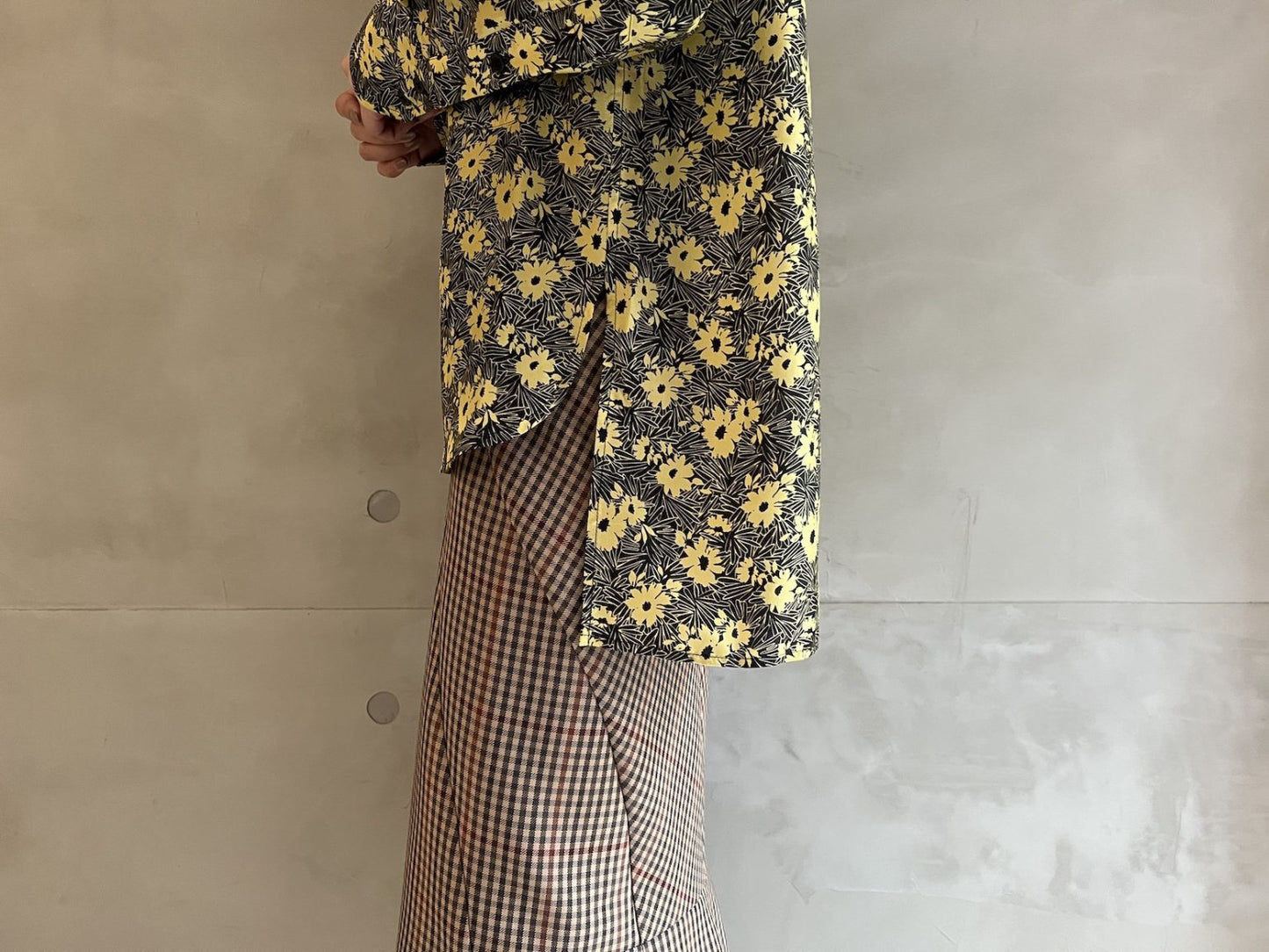 FLOWER PRINT BOW BLOUSE【24AW】