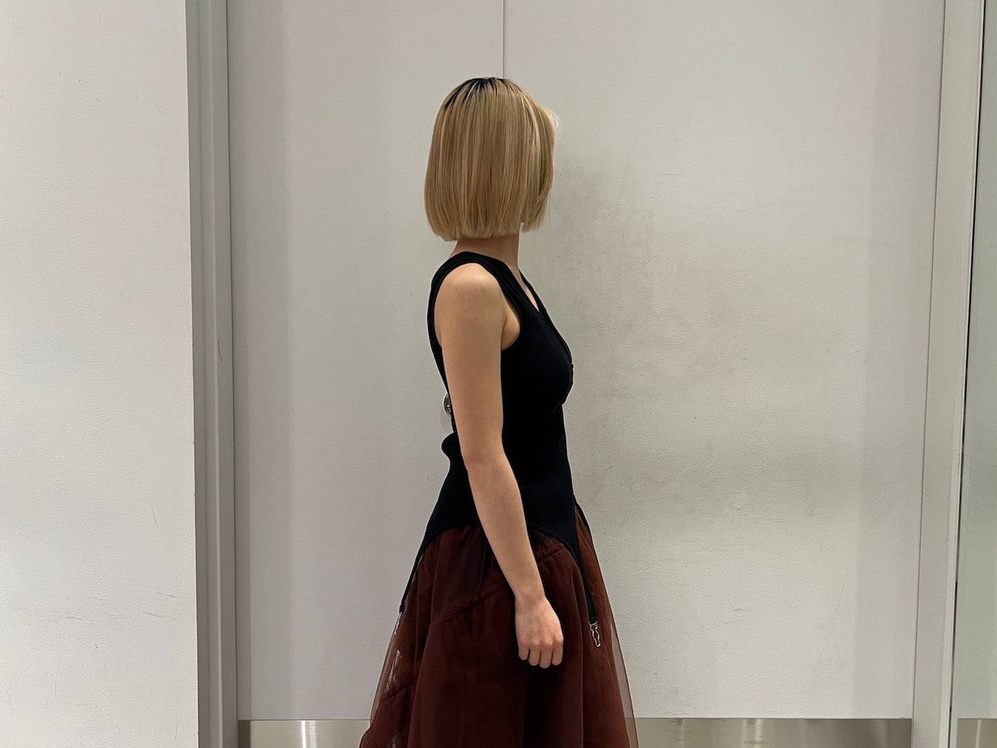 ニットタンクトップ