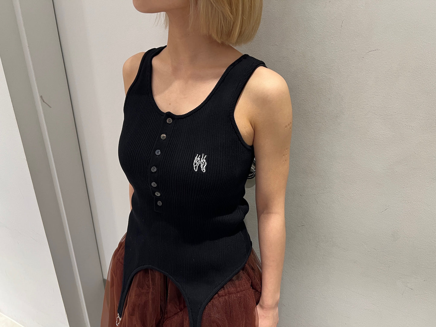 ニットタンクトップ