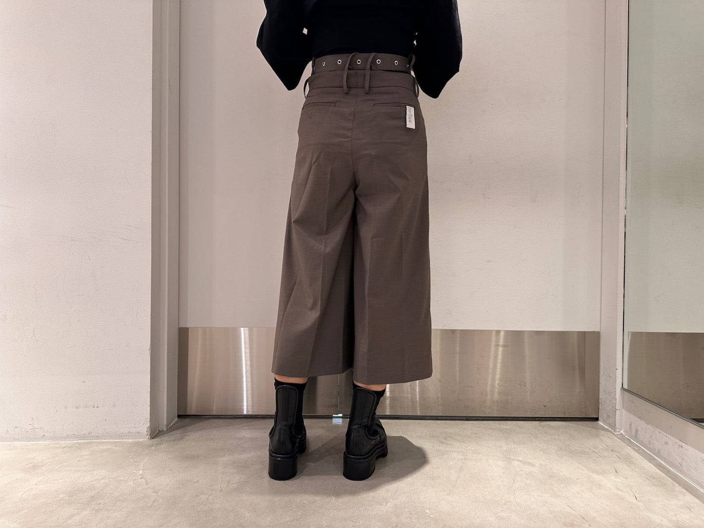 BELT DETAILED CULOTTE TROUSERS【24SS】